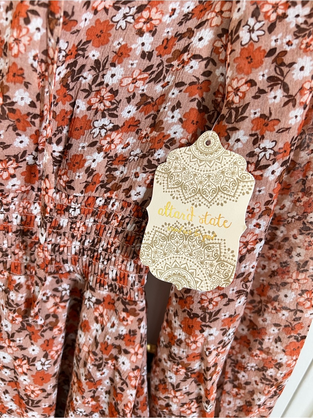ALTR’d STATE Women’s Size S Floral Cottagecore Fairy Mini Dress Long Sleeve - Picture 4 of 10